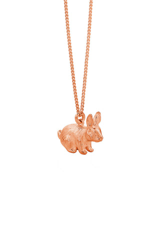 Rabbit Necklace Rose Gold