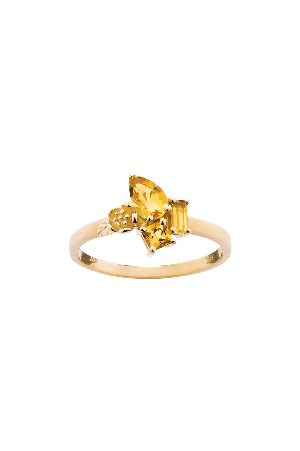 Rock Garden Mini Ring Gold & Citrine