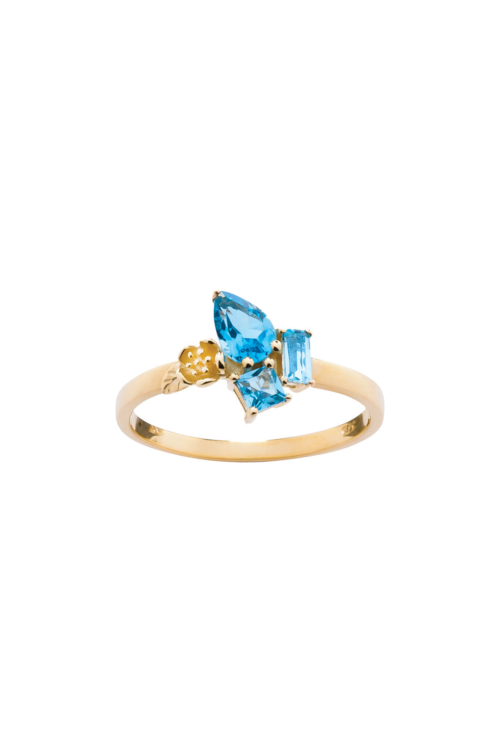 Rock Garden Mini Ring Gold & Topaz