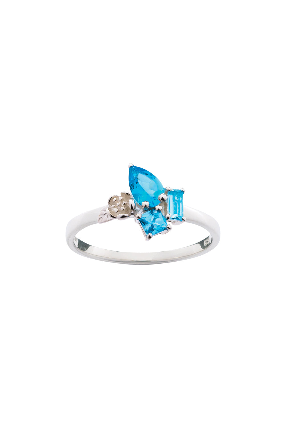 Rock Garden Mini Ring Silver & Topaz