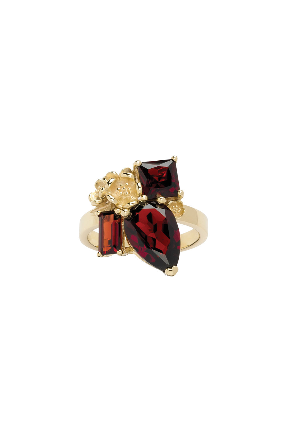 Rock Garden Ring Gold & Garnet