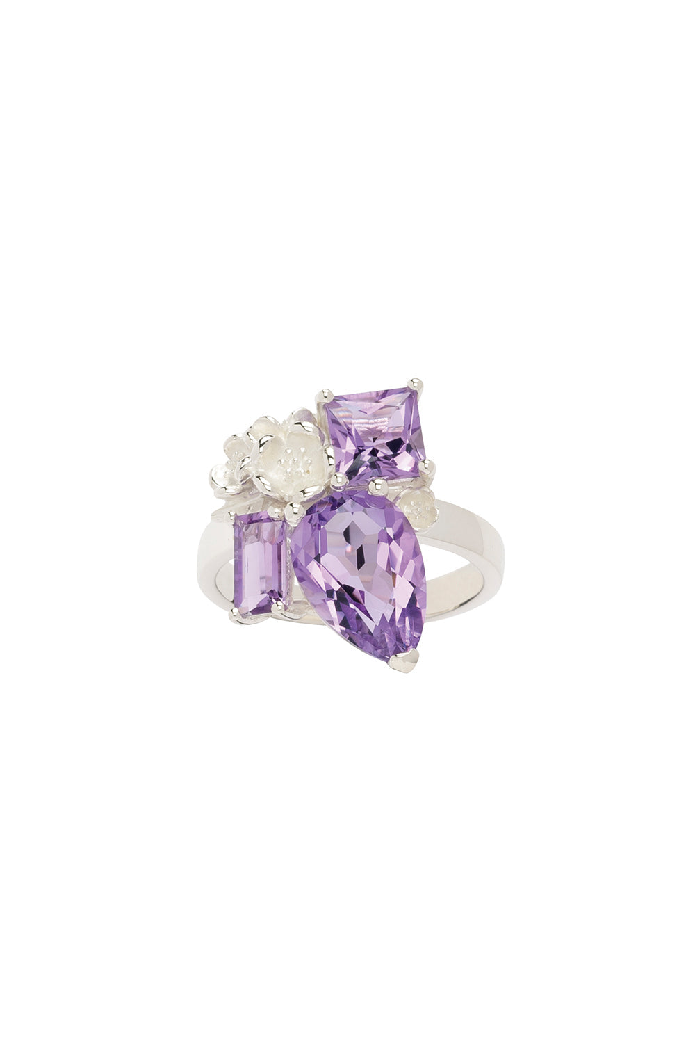 Rock Garden Ring Silver & Amethyst