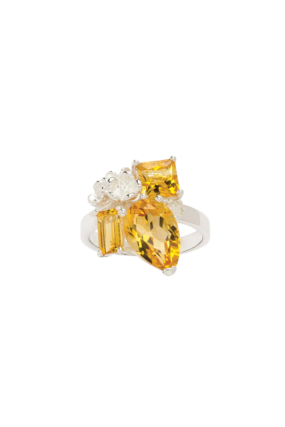 Rock Garden Ring Silver & Citrine