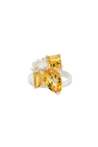 Rock Garden Ring Silver & Citrine