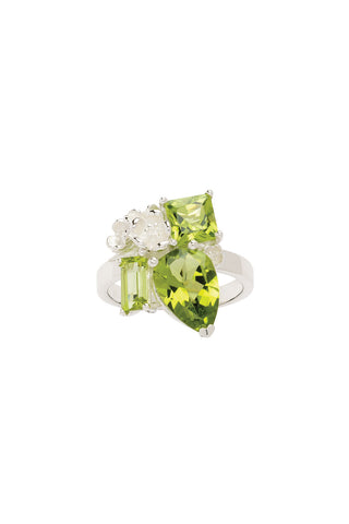 Rock Garden Ring Silver & Peridot