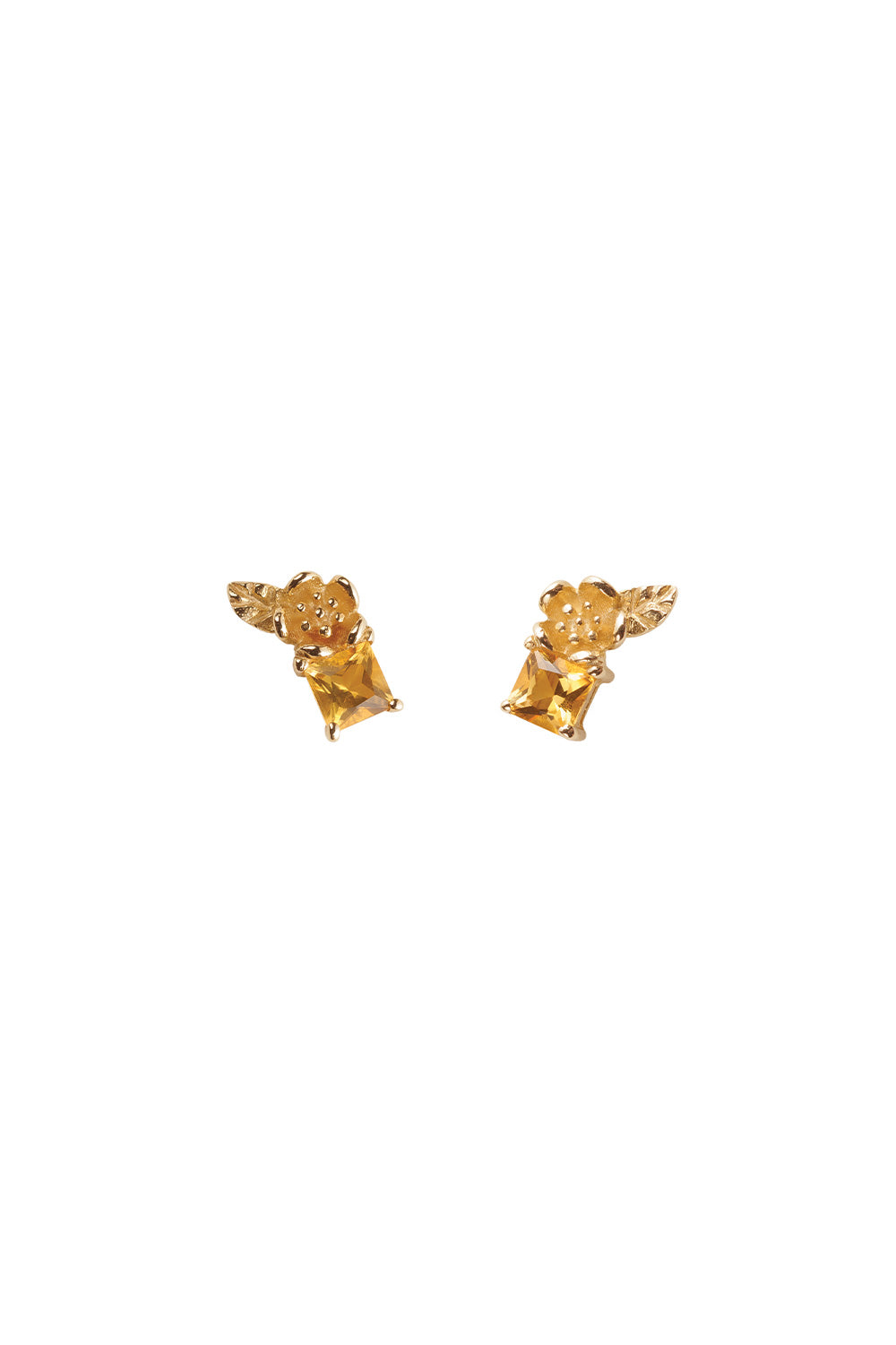 Rock Garden Studs Gold & Citrine