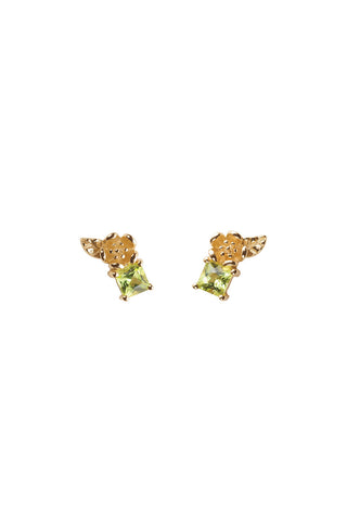 Rock Garden Studs Gold & Peridot