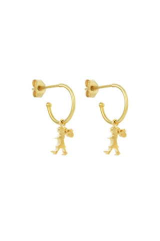 Runaway Girl Hoop Earrings Gold