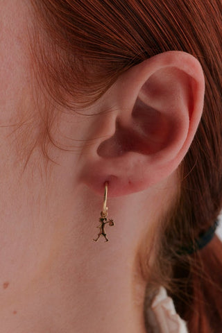 Runaway Girl Hoop Earrings Gold