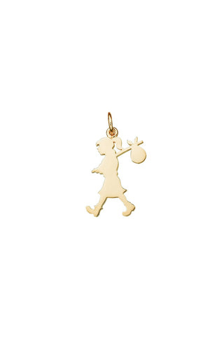 Runaway Girl Large Charm Gold