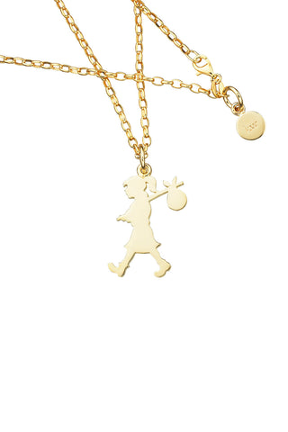 Runaway Girl Large Pendant Gold