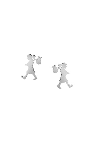 Runaway Girl Studs Silver