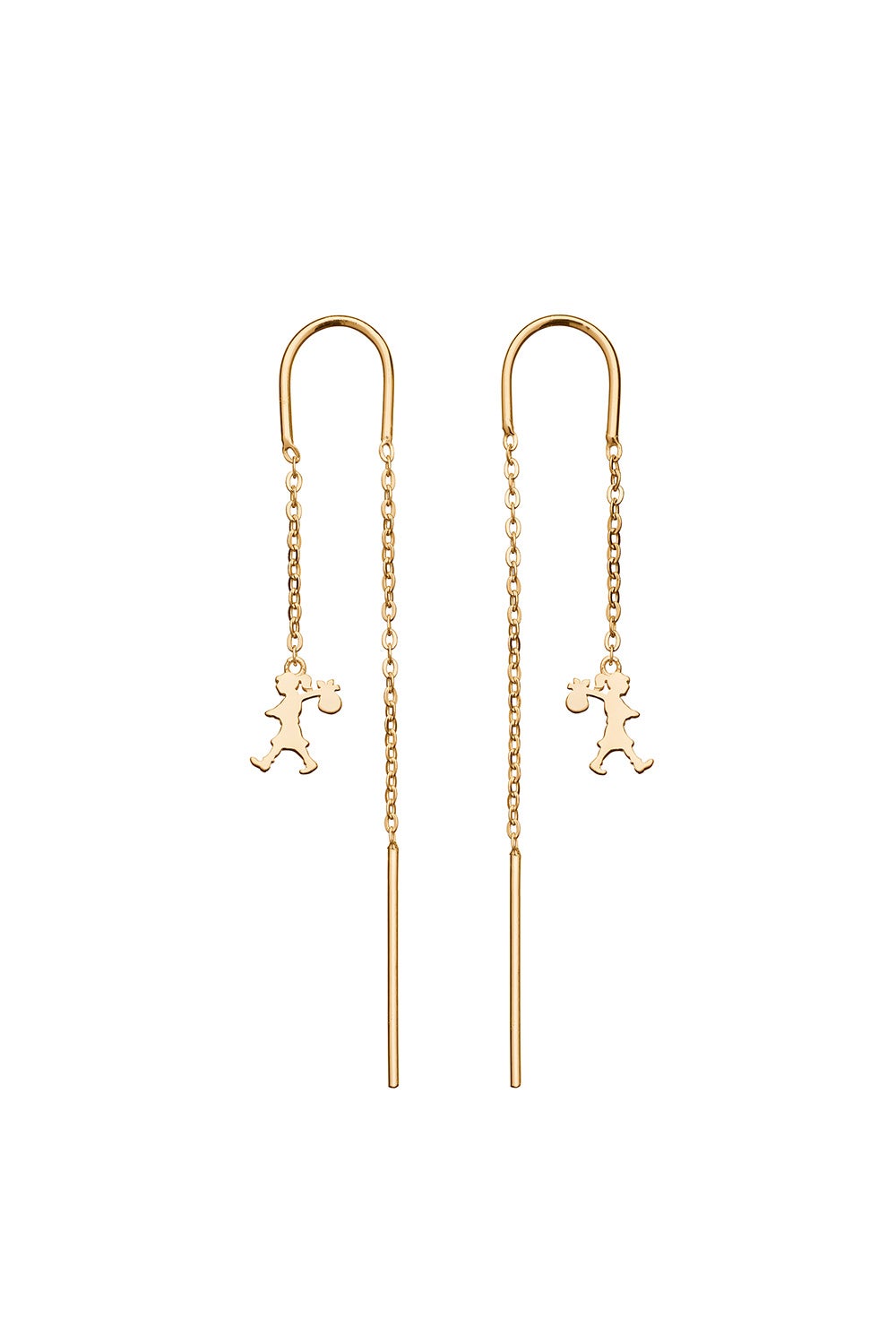 Runaway Girl Thread Earrings Gold