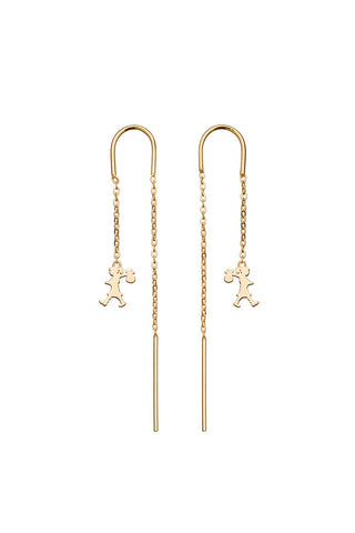 Runaway Girl Thread Earrings Gold