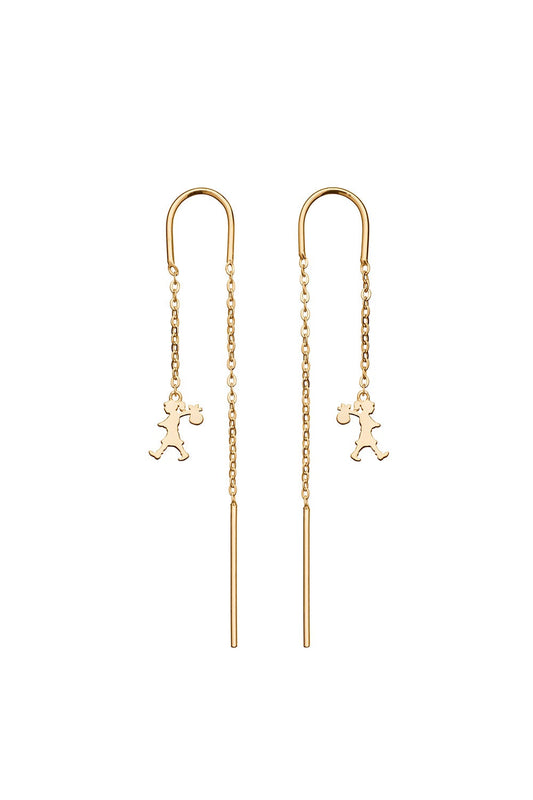 Runaway Girl Thread Earrings Gold