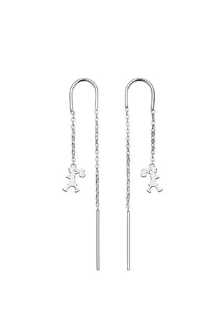 Runaway Girl Thread Earrings Silver