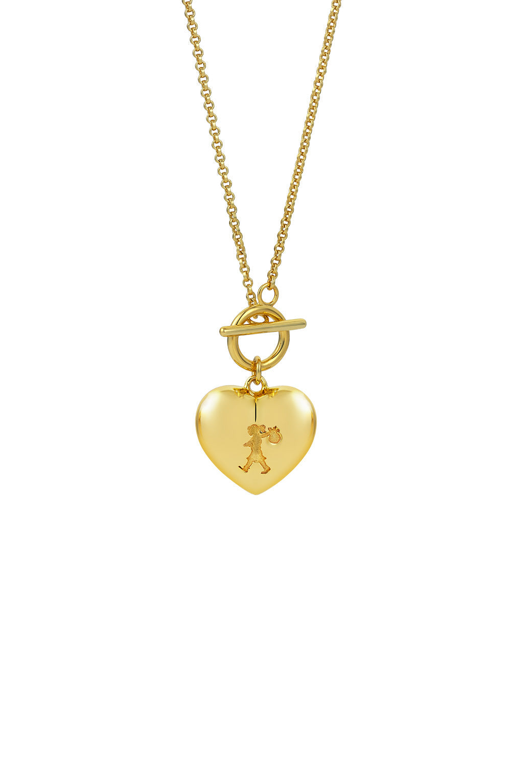 Runaway Heart Necklace Gold