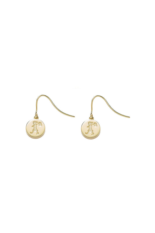 Runaway Stamp Earrings Gold