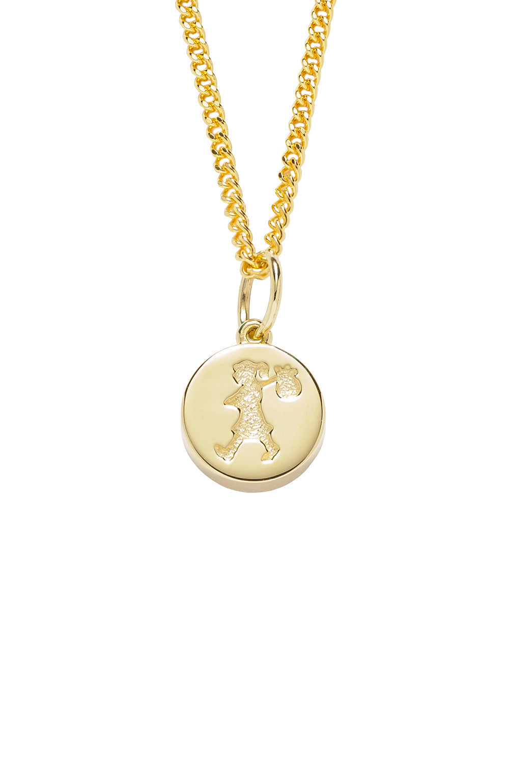 Runaway Stamp Necklace Gold