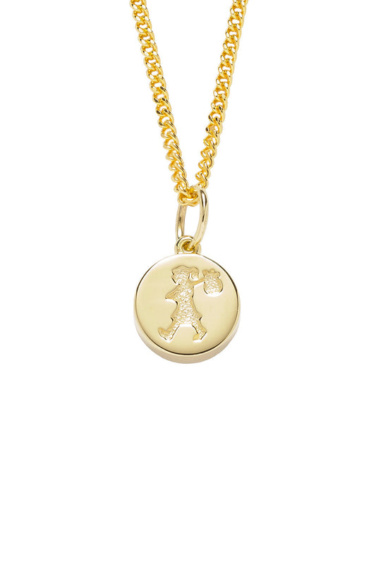 Runaway Stamp Necklace Gold