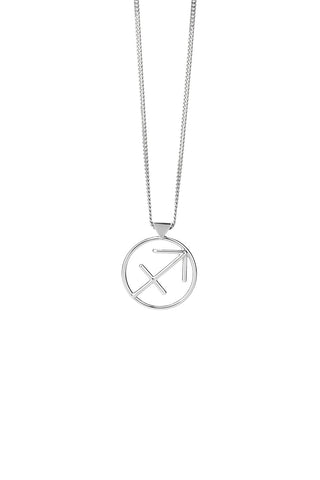 Sagittarius Necklace Silver