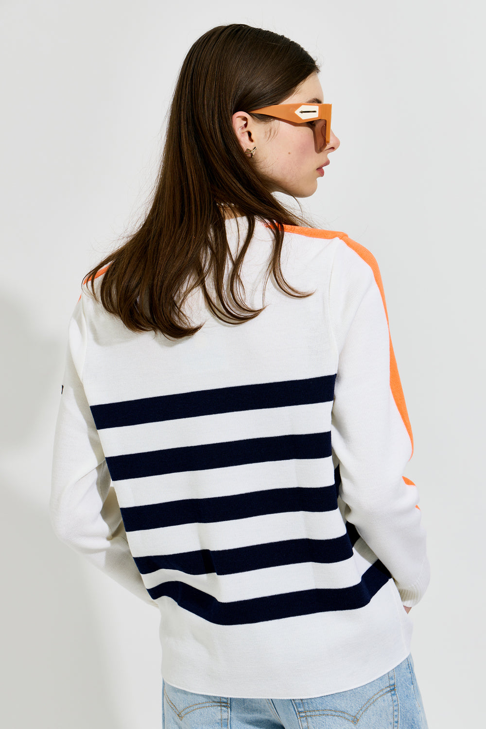 Chausey Navy-Inspired Striped Jumper