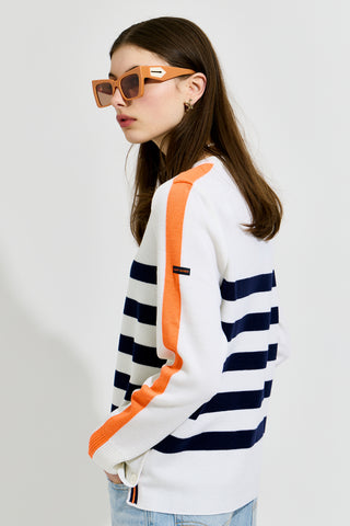 Chausey Navy-Inspired Striped Jumper