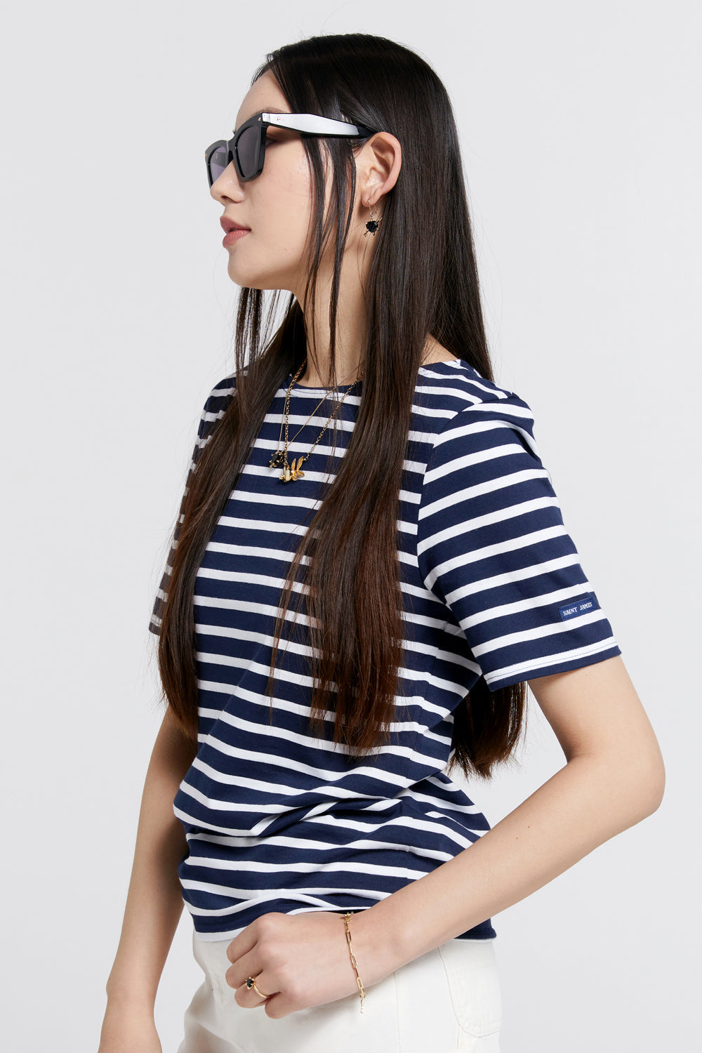 Levant Moderne Short Sleeve Striped Sailor Shirt