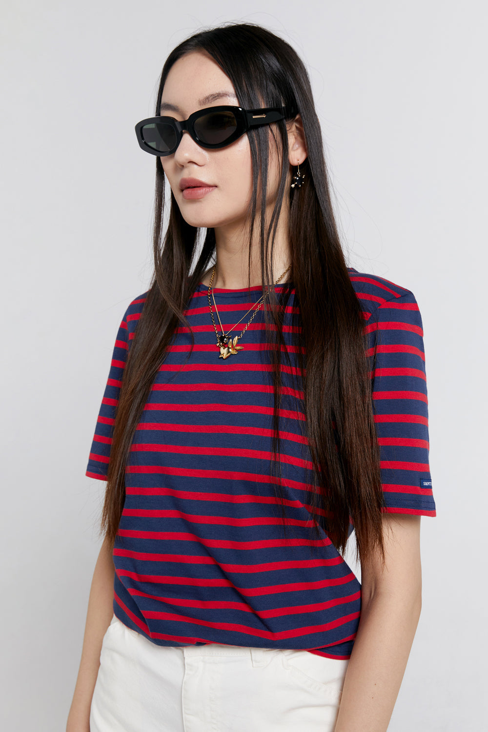 Levant Moderne Short Sleeve Striped Sailor Shirt