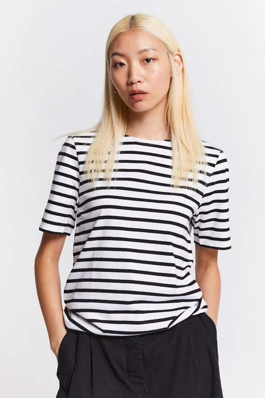 Levant Moderne Short Sleeve Striped Sailor Shirt