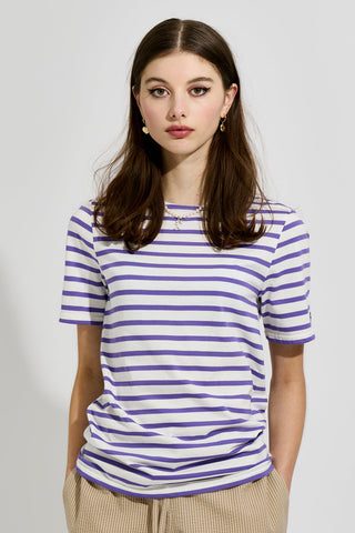 Levant Moderne Short Sleeve Striped Sailor Shirt