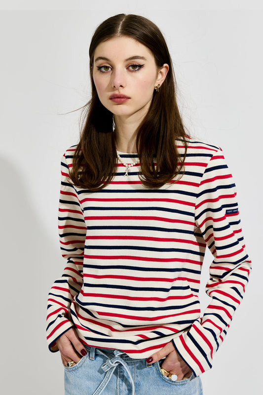 Meridien Moderne Tri-colour Striped Shirt