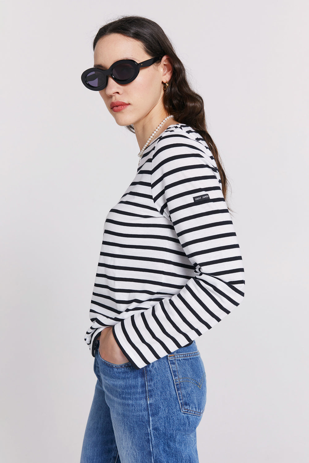 Minquiers Moderne Striped Sailor Shirt