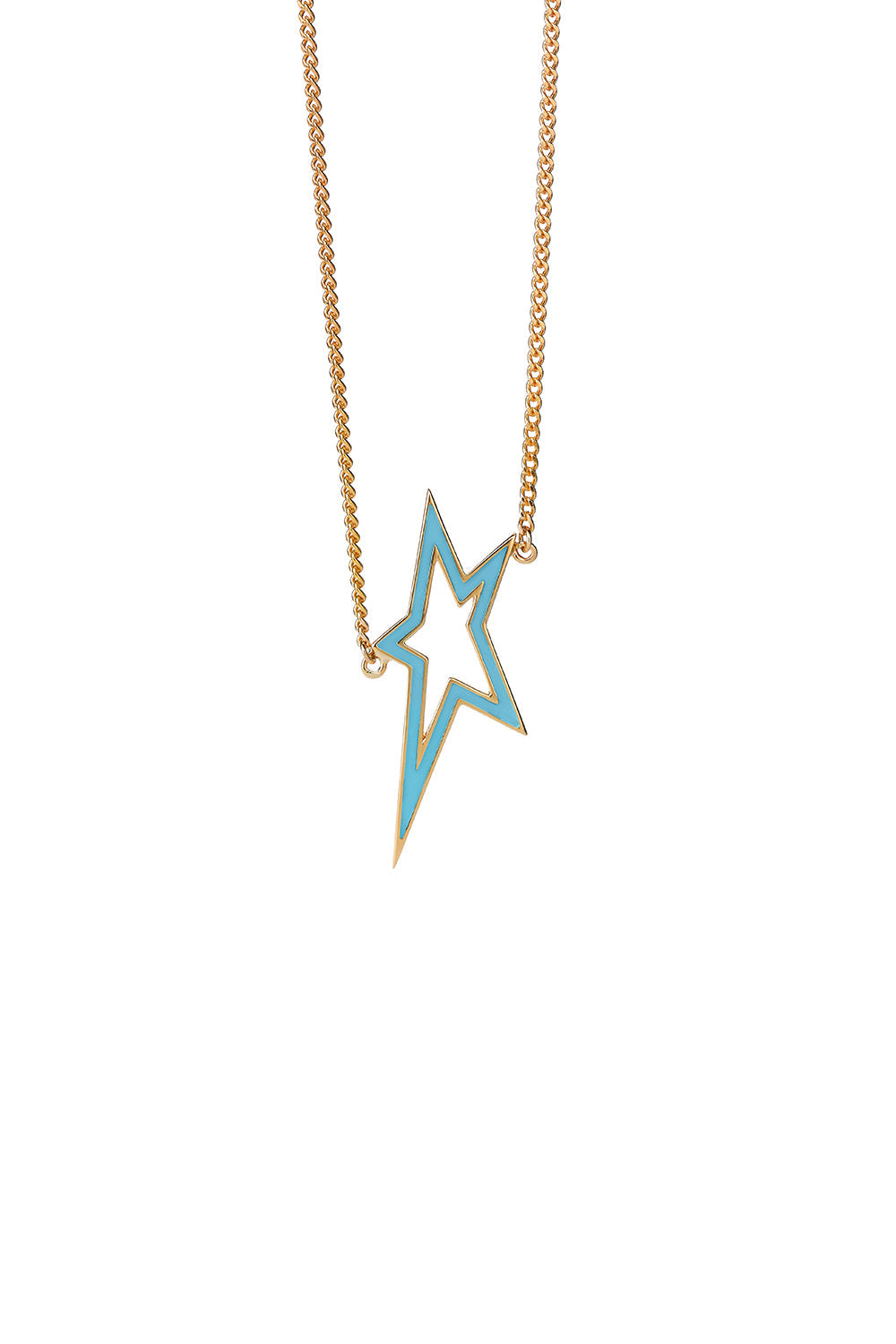 Star City Enamel Necklace Gold