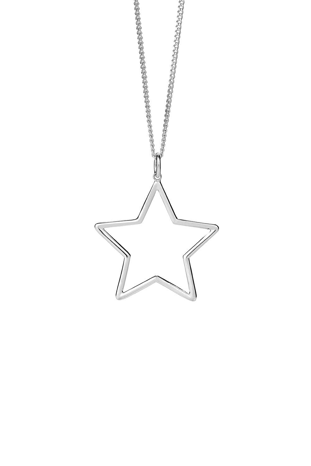 Star Outline Pendant Silver