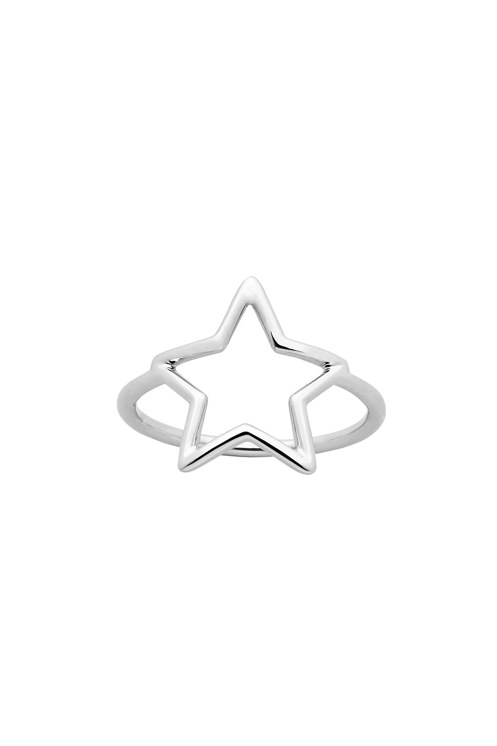 Star Outline Ring Silver