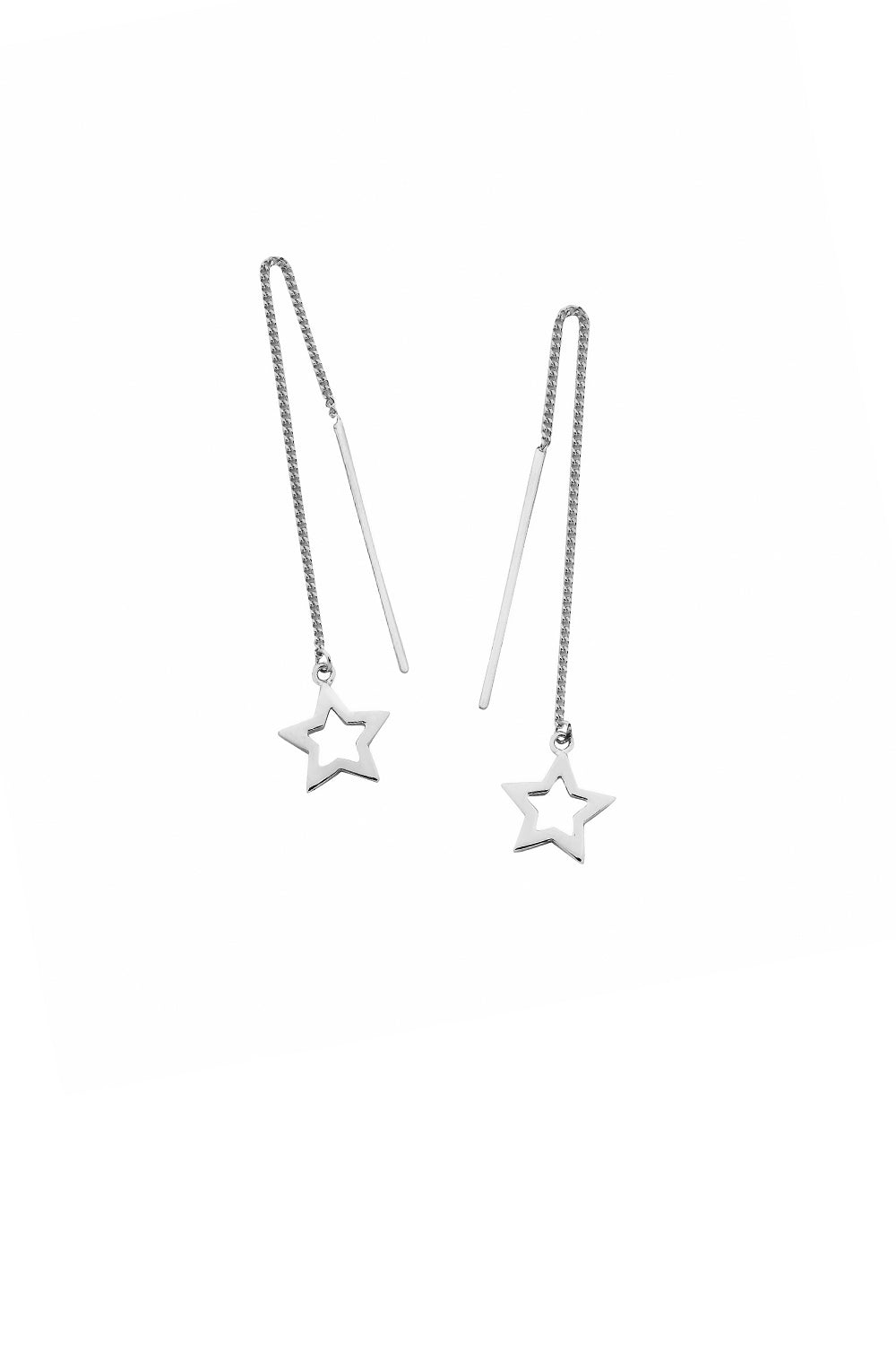 Star Thread Earrings Silver