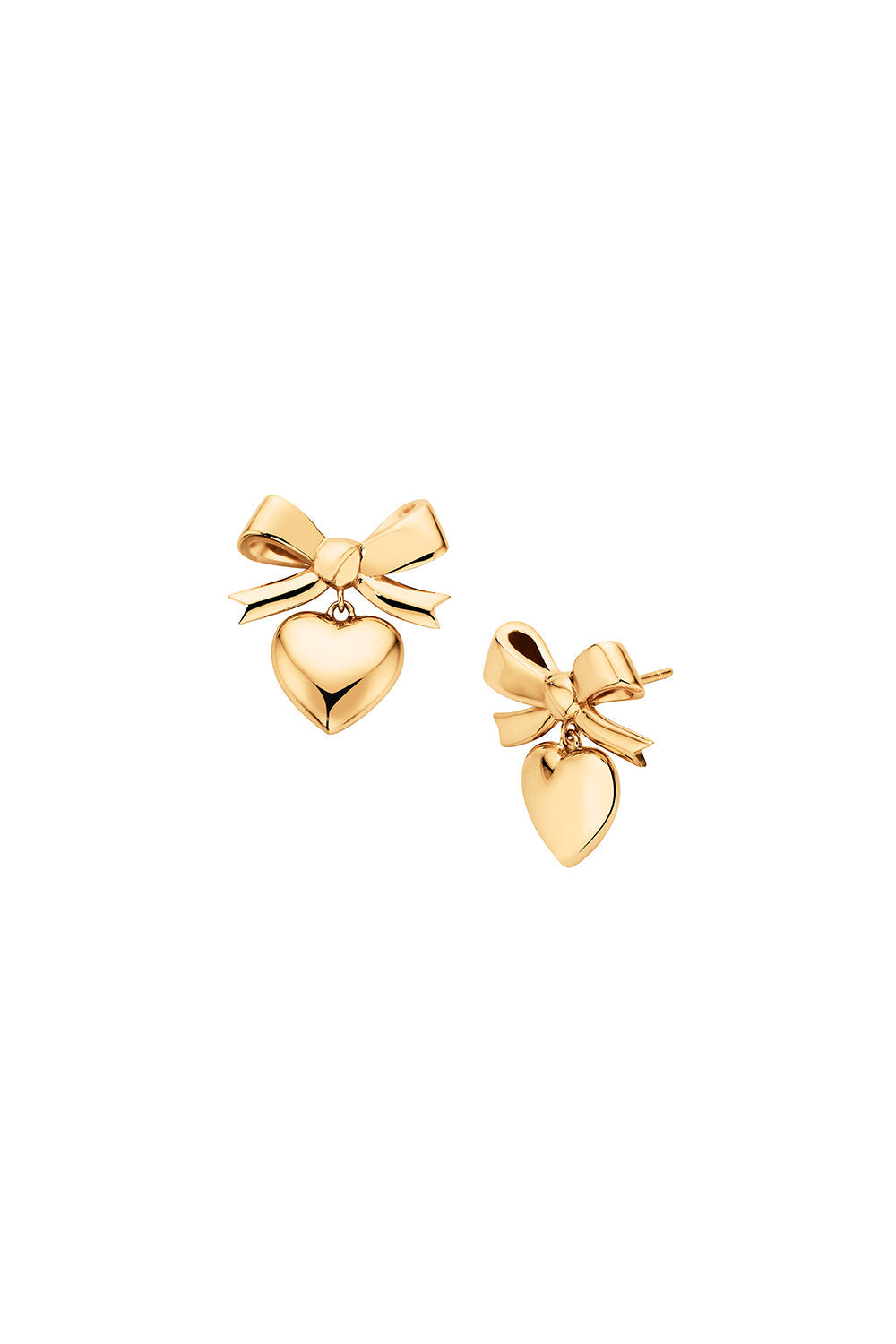 Super Love Bow Earrings Gold