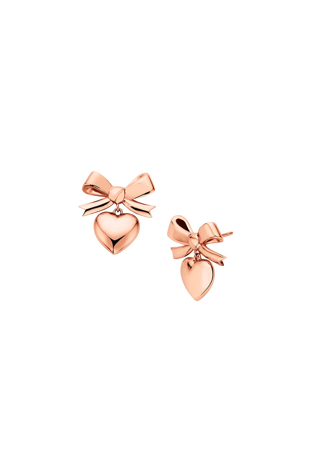 Super Love Bow Earrings Rose Gold