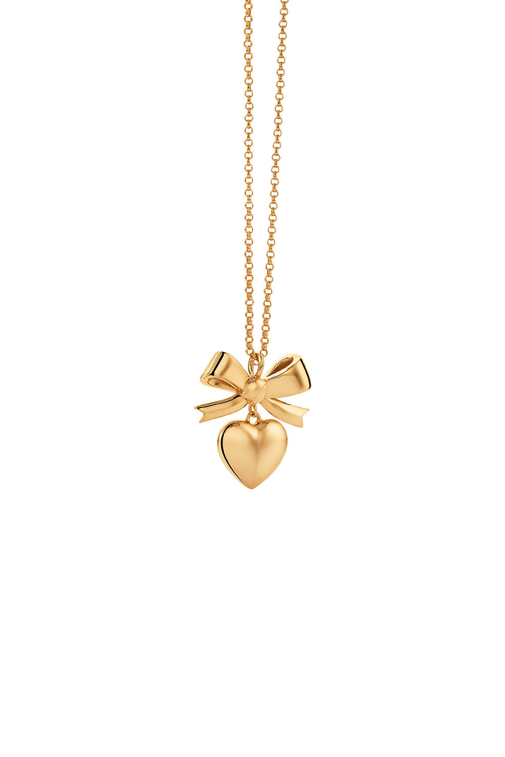 Superlove Bow Necklace Gold