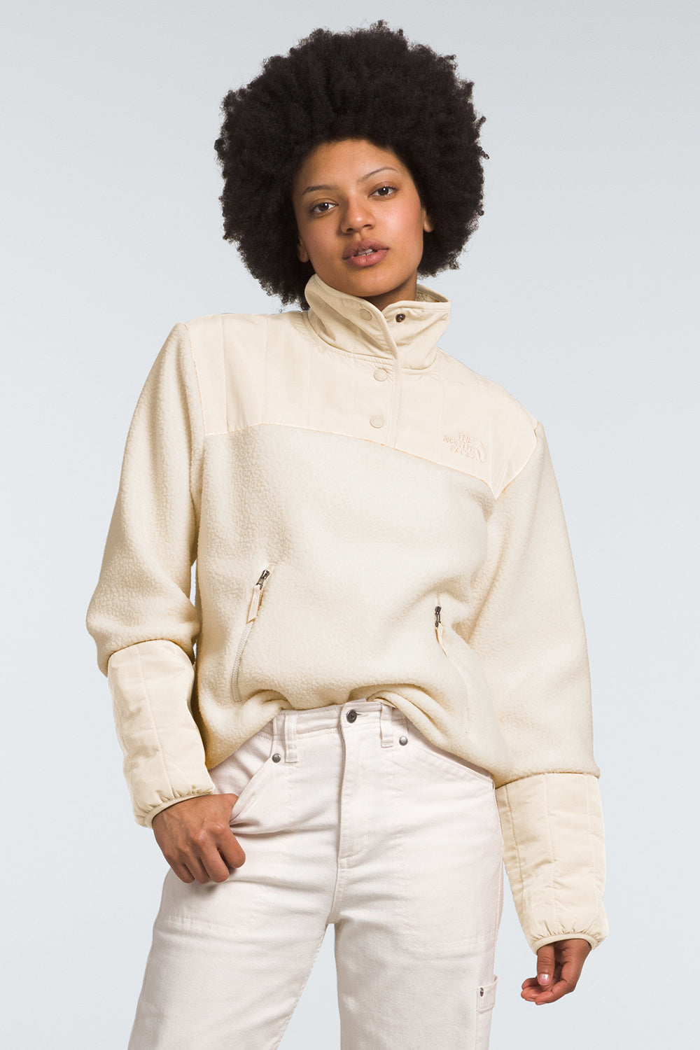 Cragmont Fleece 1/4 Snap White Dune