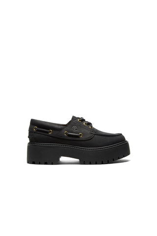 Stone Street 3-Eye Lug Boat Shoe Black