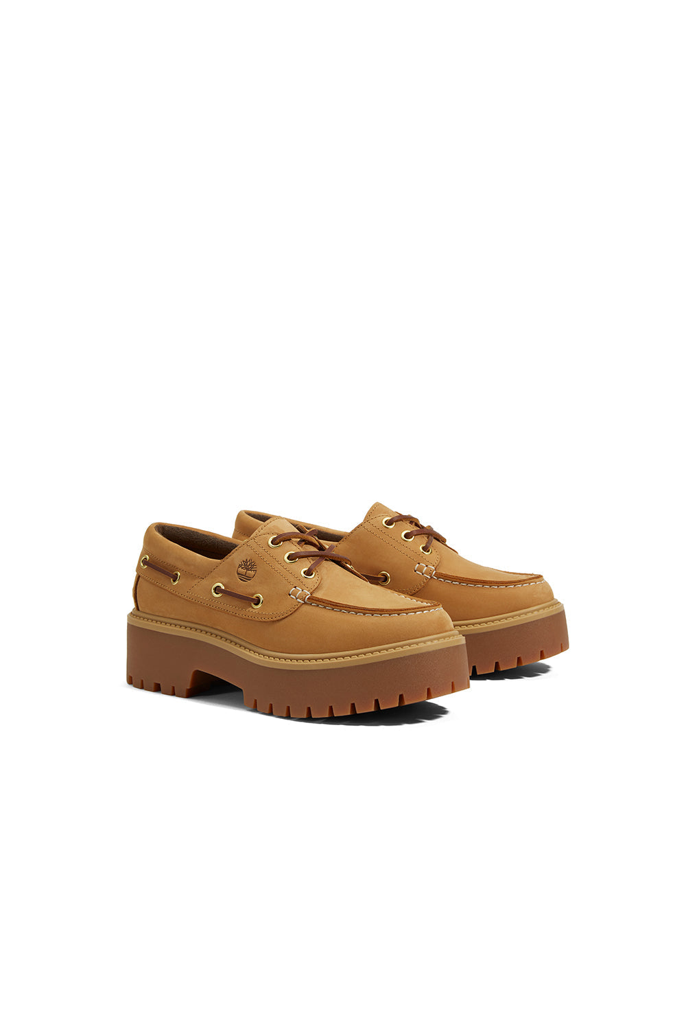 Timberland Stone Street 3-Eye Lug Boat Shoe Wheat