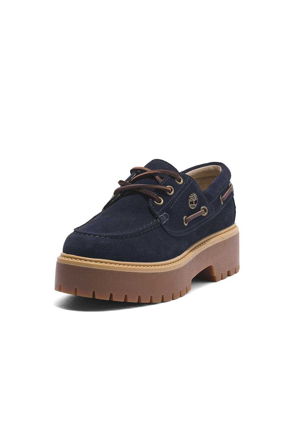 Stone Street 3-Eye Lug Boat Shoe Dark Blue Suede