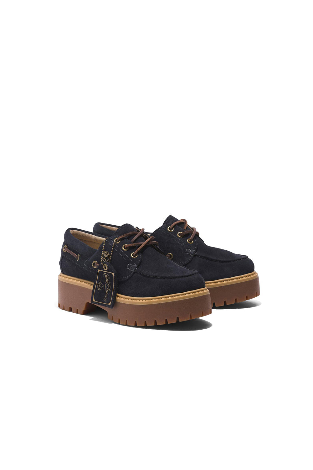 Stone Street 3-Eye Lug Boat Shoe Dark Blue Suede