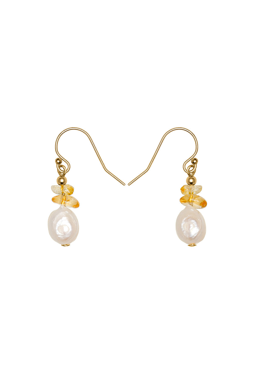 Vania Gemstone Chip Earring with Gold-Filled Bar Hook