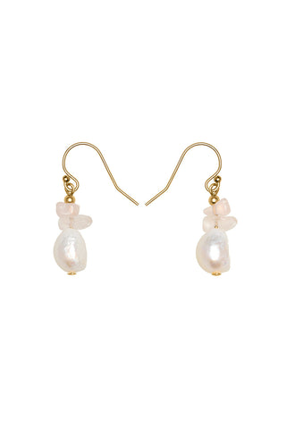 Vania Gemstone Chip Earring with Gold-Filled Bar Hook