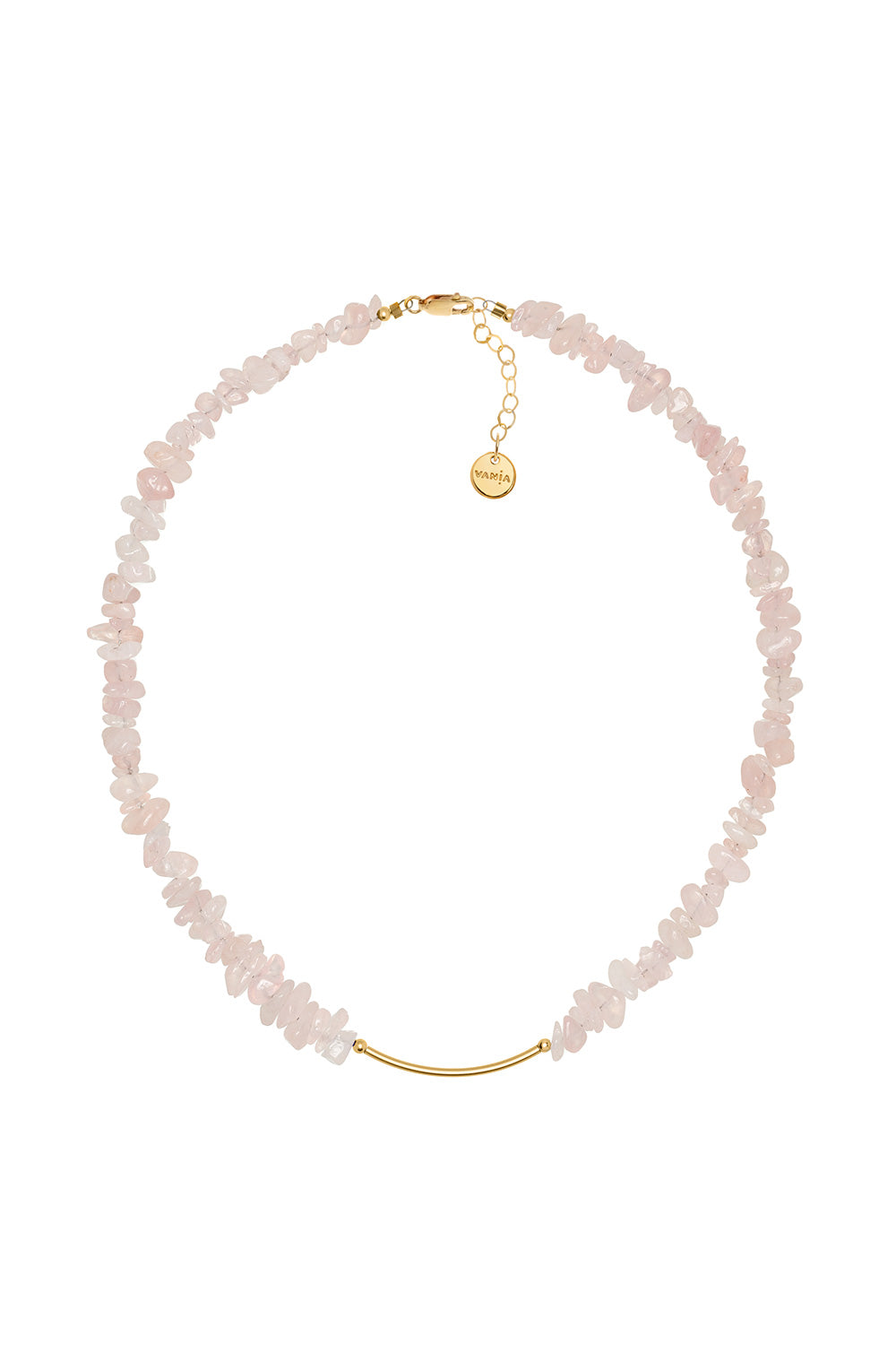 Gemstone Chip Necklace with Gold-Filled Bar