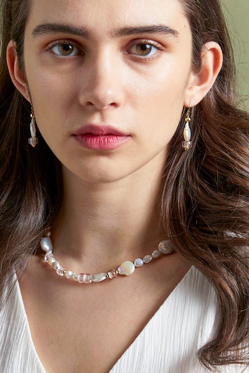 Pearl with Czech Glass Necklace