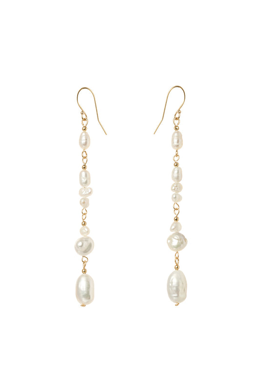 Vania Scattered Pearl Long Earring